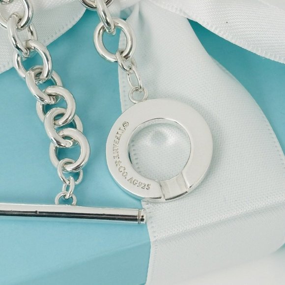 8.75" Large Tiffany & Co New York Toggle Bracelet Plus Size Full-Figured Mens - Picture 4 of 6